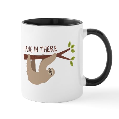 White/Black Inside - Hang In There Mugs
