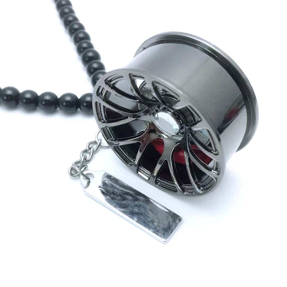 SEADEAR Gold Car Rear View Mirror Pendant - Beaded Hanging Chain Wheel Rim Charms for Car Interior Decoration & Accessories | Perfect for Personalizing Your Vehicle & Enhancing Driving Experience