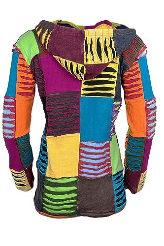 Agan Traders 2025 Spring Tie-Dye Patch Embroidered Women's Zip Up Hoodie Jacket - Trendy Free-Spirited Fashion for Casual Wear, Street Style & Outdoor Activities