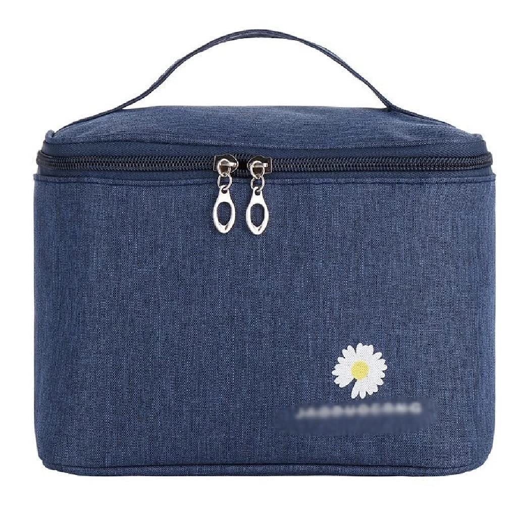 Waterproof Travel Makeup Bag for Women - Large Capacity Cosmetic Organizer with Zipper, Portable Toiletries Case, Washable Beauty Pouch (Blue) - Perfect for Vacation, Gym, Business Trips & Daily Essentials Storage