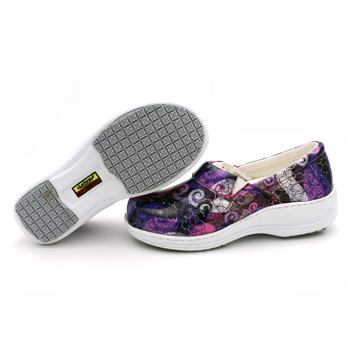 Laforst Women's Rachel Slip-Resistant Nursing Shoes - Comfortable Work Shoes for Nurses, Waitresses & Waiters - Breathable Manmade Upper Slip-On Clogs - Ideal for Hospital Shifts, Restaurant Service & Healthcare Work