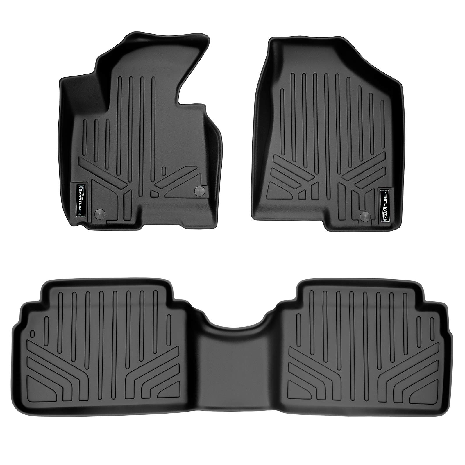 MAXLINER All-Weather Floor Mats for 2011-2013 Kia Sportage & 2010-2013 Hyundai Tucson - Heavy Duty Black Car Floor Liners - Perfect for Mud, Snow, and Everyday Protection