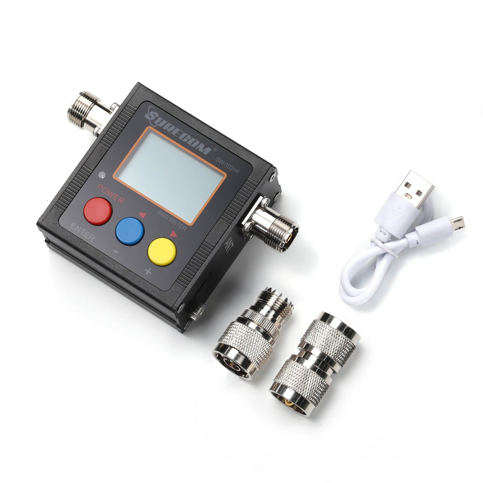 Surecom SW 102UV/SW 102HF Dual Band HF SWR Power Meter - 120W Max for Ham Radio, CB & Antenna Tuning - Perfect for Field Testing & Station Setup
