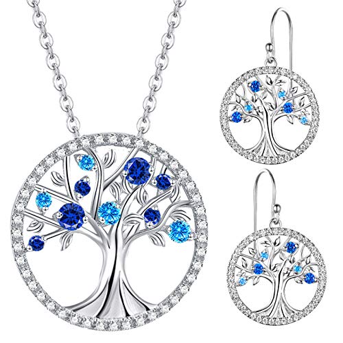 C March September - Aquamarine Blue Sapphire Jewelry Set