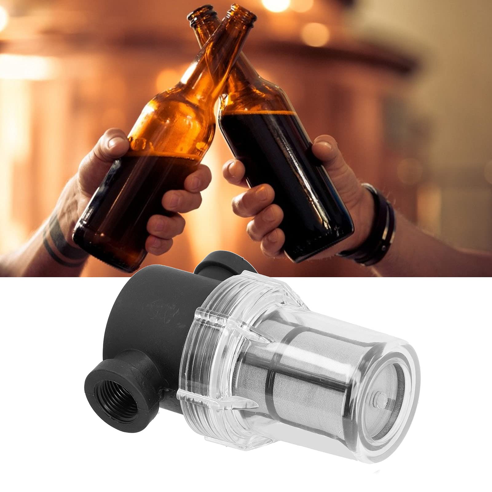 **150 Micron 80 Mesh Professional Inline Water Strainer - Hose Barb Inline Filter for Home Brewing, Beer Making & Water Filtration | Perfect for Home Brew Kits, Keg Systems & DIY Beverage Projects**