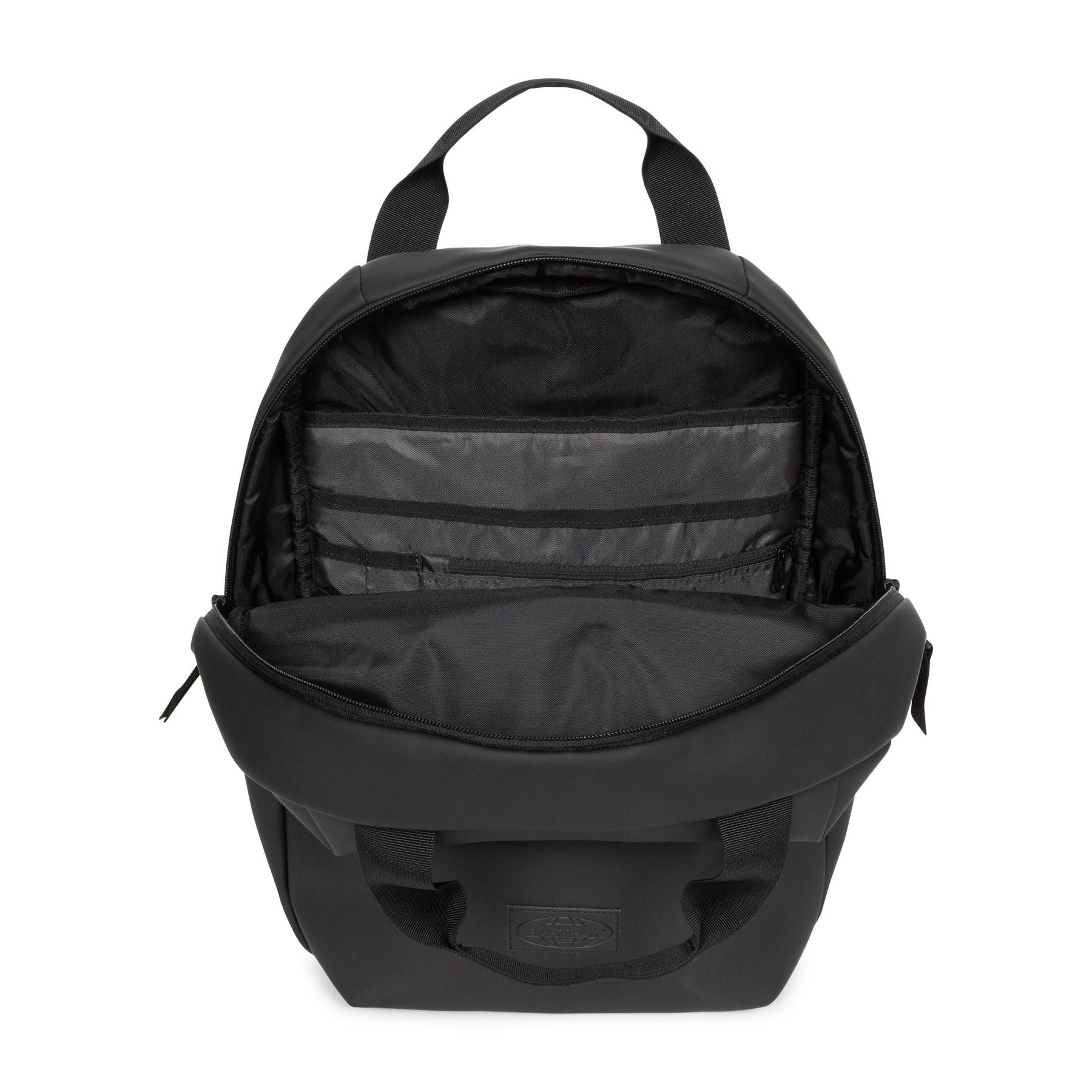 Eastpak Tecum Tote CNNCT F Backpack - Matte Black Water-Resistant Laptop Bag for Work, School & Travel | Durable Unisex College Backpack with Spacious Compartment
