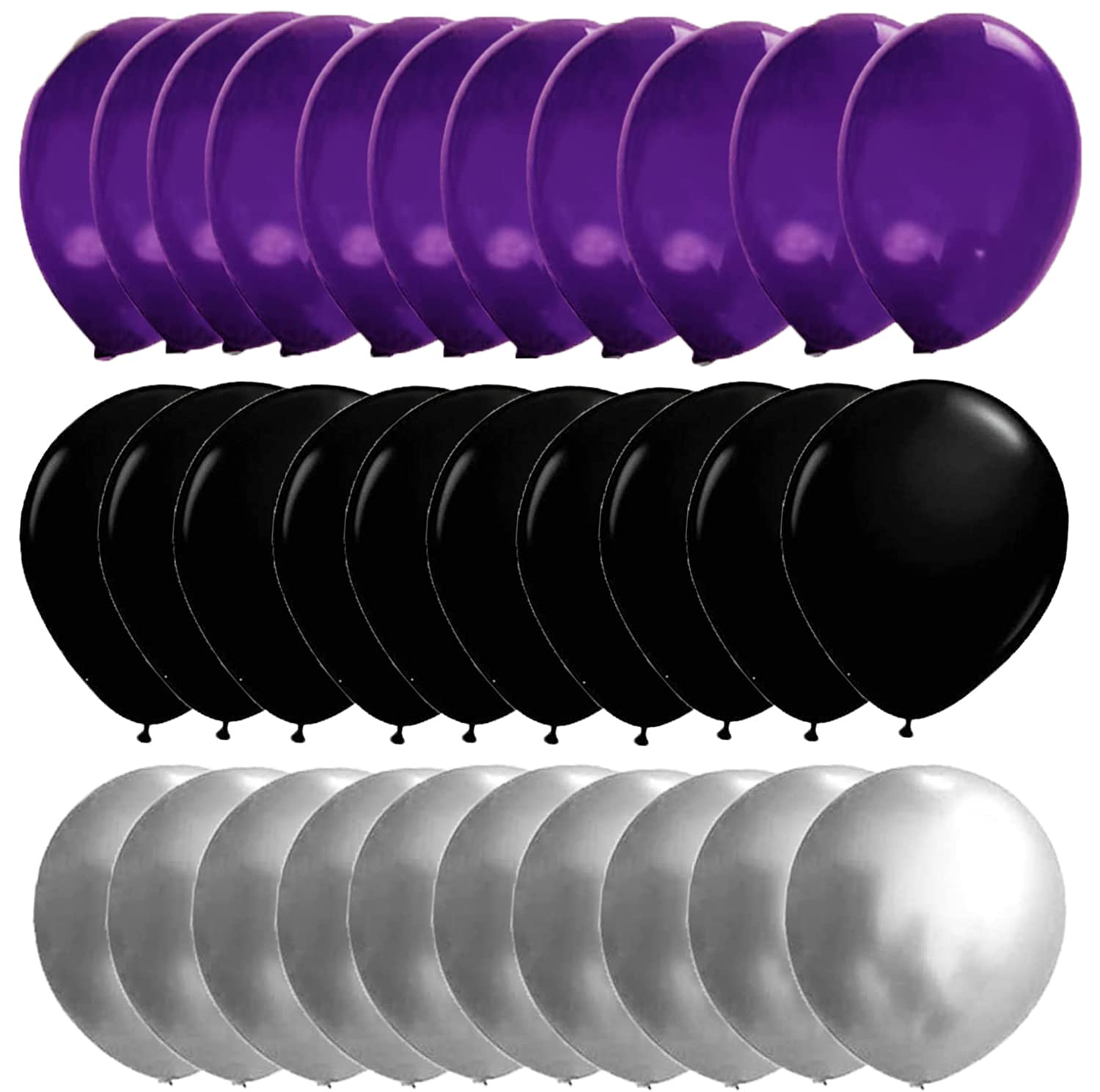 2025 Graduation Party Decorations - 30Pcs Purple & Black Balloons for Class of 2025, Birthday & Halloween Decor | Perfect for Graduation Ceremonies, Home Parties & School Events