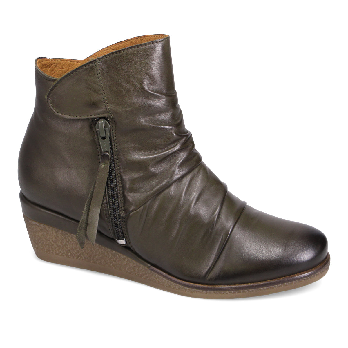 Mayleen Women's Comfortable Wedge Boots - Stylish Ankle Boots for Fall & Winter, Perfect for Casual Outfits, Office Wear & Date Nights