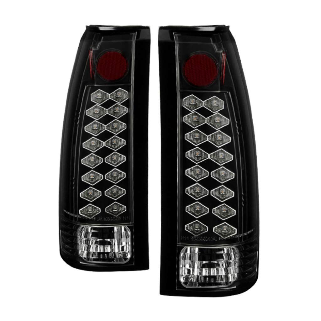 1989-1991 Chevy V3500 LED Tail Lights Pair - Black Spyder Style (Driver & Passenger Side) | Upgrade Your Truck's Rear Lighting for Better Visibility & Style