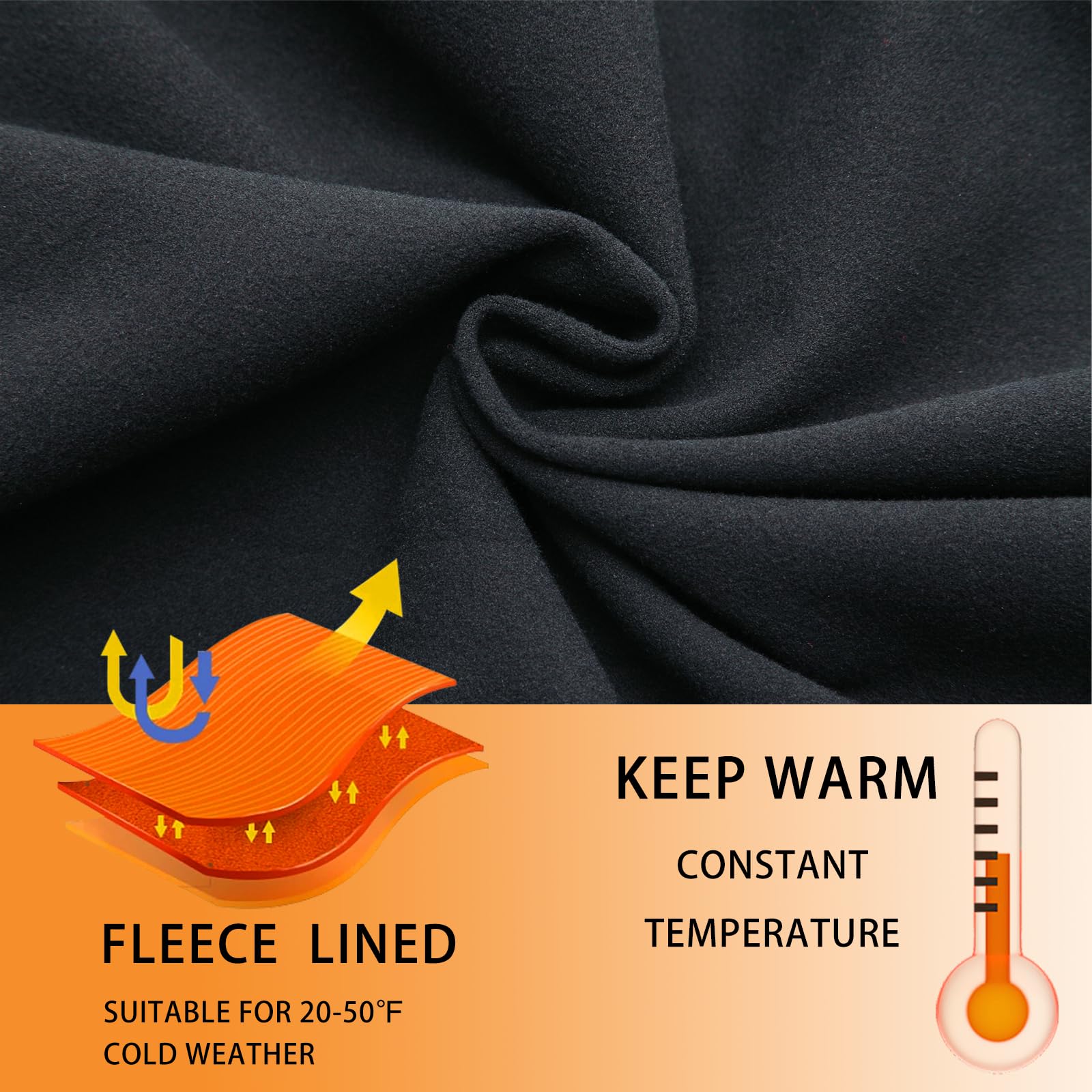 ANIVIVO Women's Fleece-Lined Winter Leggings with Skirt - Knee Length Warm Tights with Zipper Pockets for Cold Weather | Perfect for Work, Yoga & Outdoor Activities