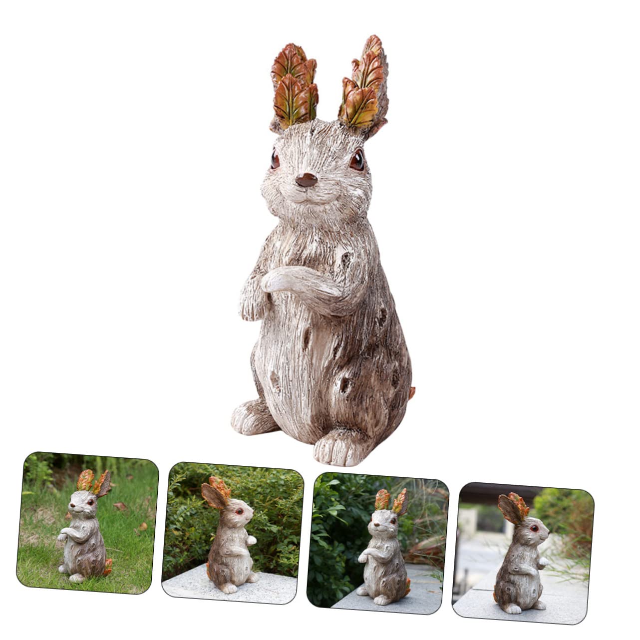 BESPORTBLE Mini Bunny Figurines - Cute Resin Rabbit Garden Decor for Outdoor & Home, Collectible Statue for Patio, Lawn, Flower Beds - Perfect Gift for Easter & Spring Decorations
