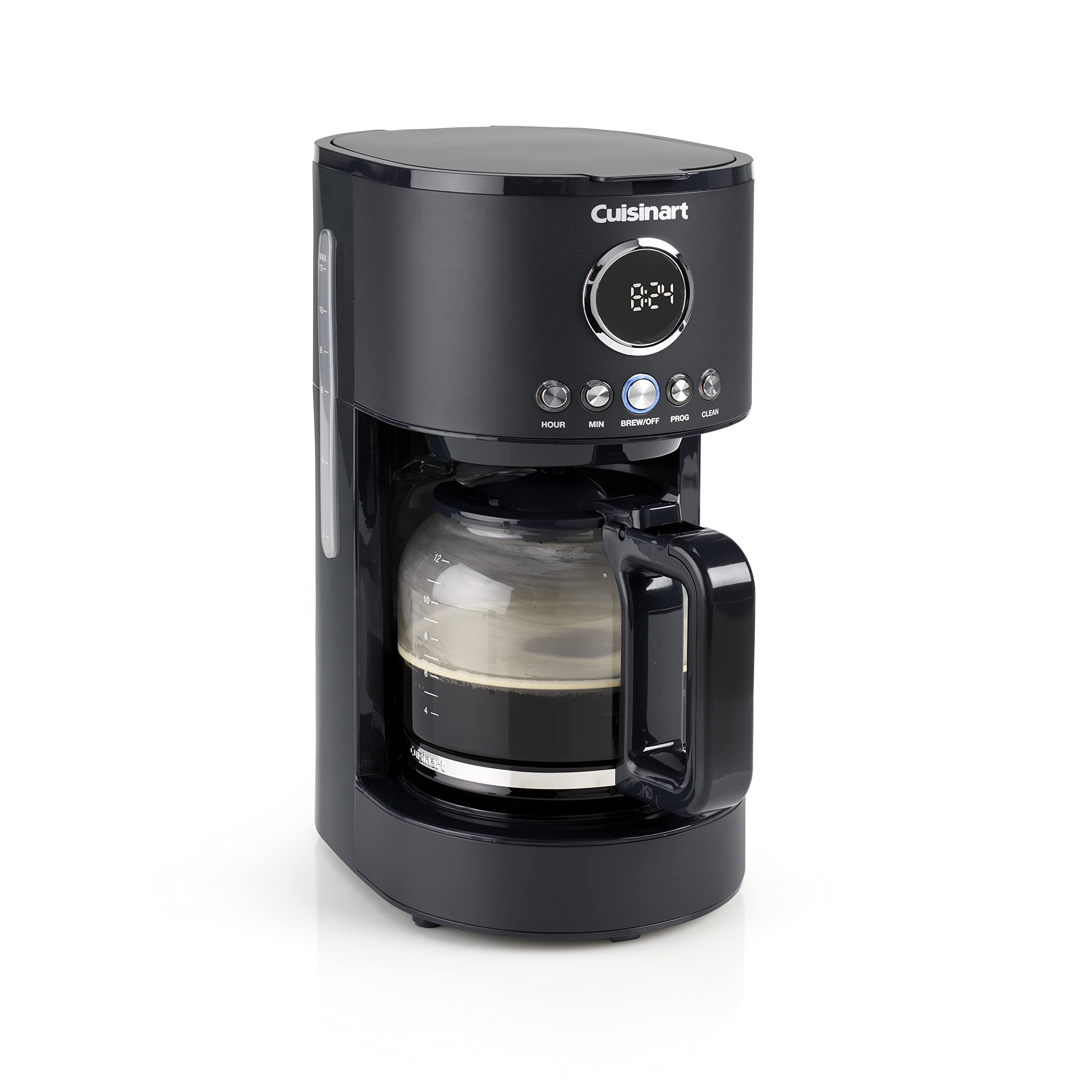 Cuisinart 12-Cup Programmable Coffee Maker with 1.8L Glass Carafe - Fast Brewing, 24-Hour Timer, 40-Minute Keep Warm, Showerhead Extraction - Dishwasher Safe - Slate Grey - Perfect for Home, Office & Breakfast Nook