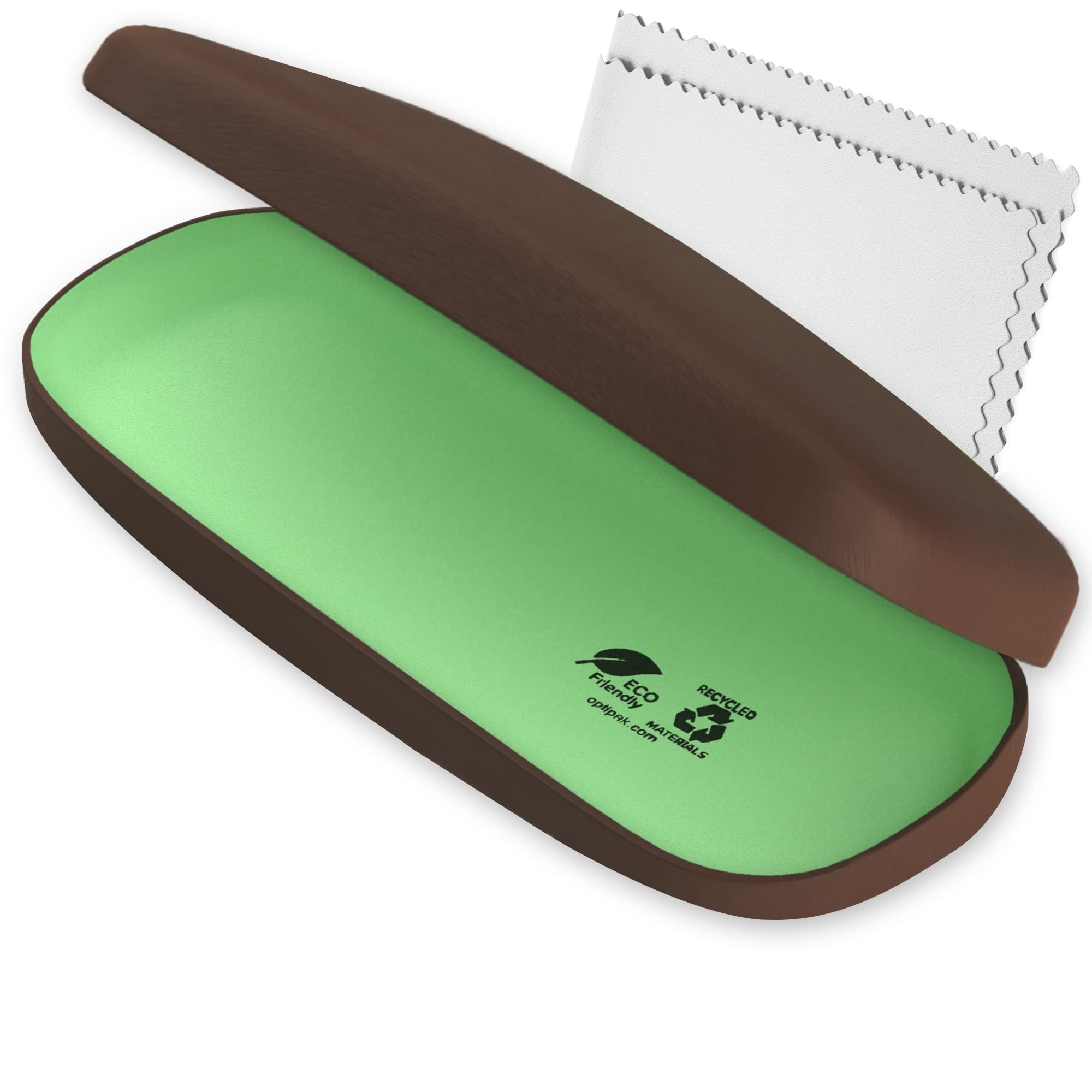 Durable Hard Shell Glasses Case | Eco-Friendly Eyewear Protector with Microfiber Cleaning Cloth | Travel-Friendly Brushed Eyeglass Holder | Perfect for Travel, Work & Daily Use