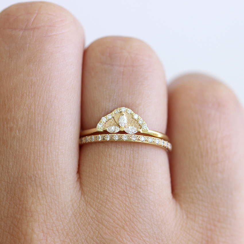Exquisite Marquise Diamond Wedding Ring Set for Women - Elegant Bridal Jewelry for Engagement, Proposal & Anniversary Gifts | Perfect for Romantic Occasions & Special Celebrations