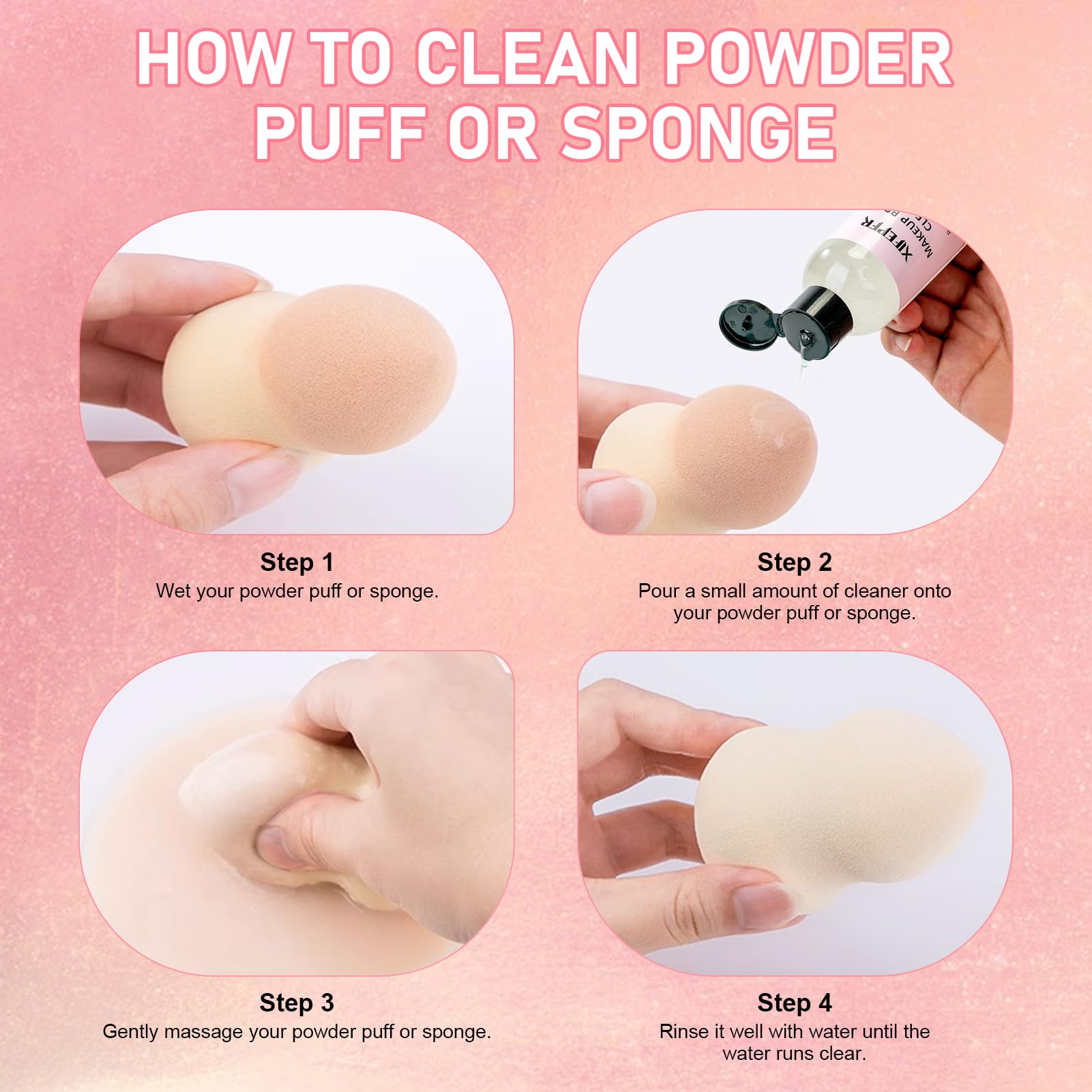 Professional Makeup Brush Cleaner Solution - 6.8 Fl Oz Deep Cleansing Formula for Brushes, Sponges & Puffs | Includes 2 Cleaning Mats | Perfect for Daily Makeup Tool Maintenance & Sanitizing | Ideal Gift for Women & Beauty Enthusiasts | Use for Home Salon, Travel Kit & Professional Makeup Artist Tools
