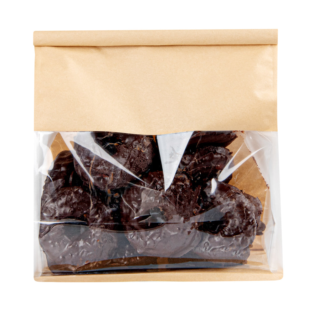 Premium Kraft Cotton Paper Tin Tie Bags with Clear Window - 8.75