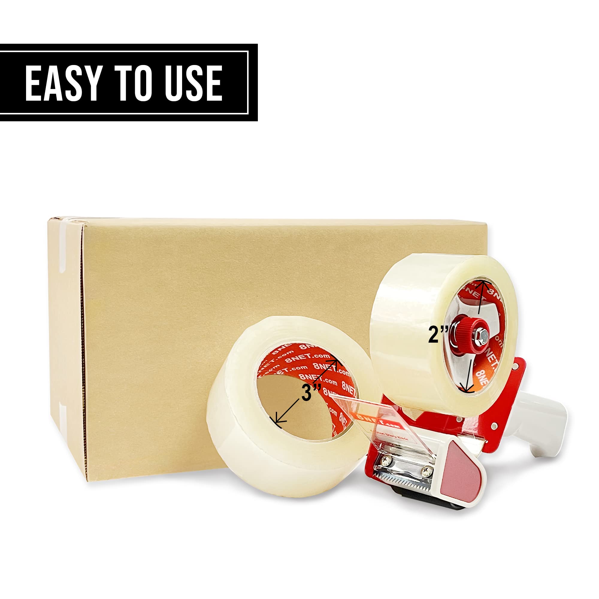 8NET Brown Packing Tape, 2.0 mil Thick 3