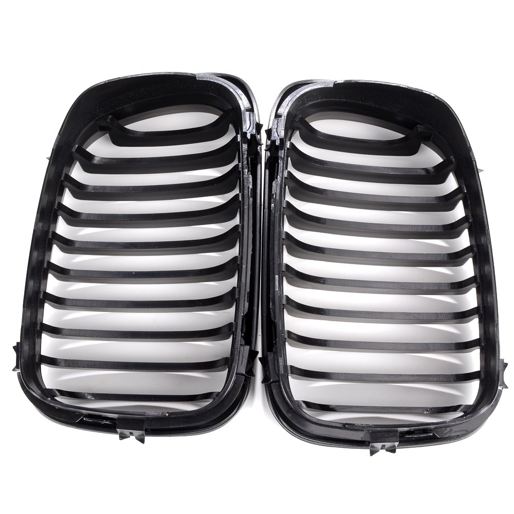 BMW E46 1999-2002 2-Door Coupe Cabriolet Pre-Facelift Left Right Front Kidney Grille - Matte Black Replacement Part | Perfect for Car Restoration & Customization Projects