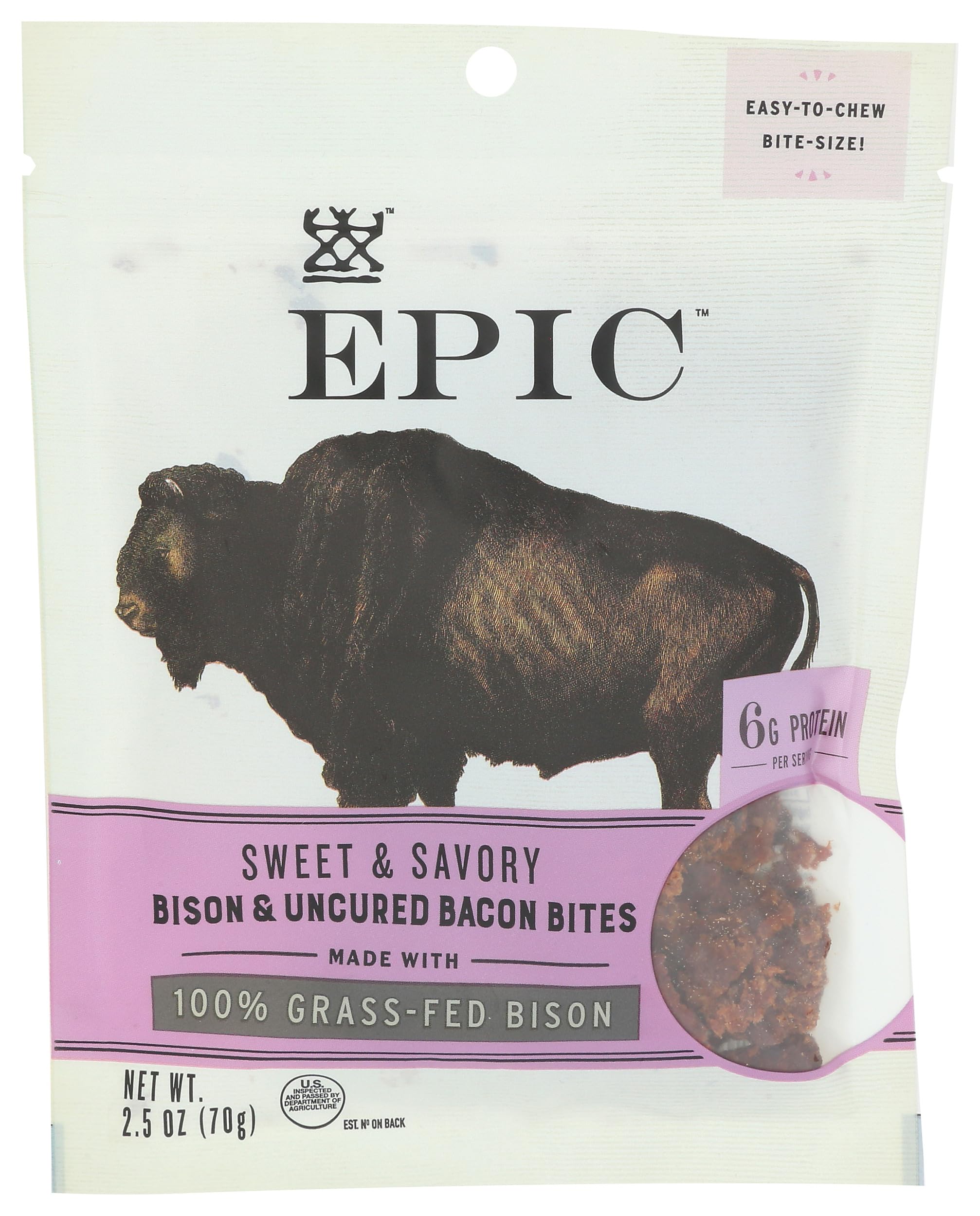 High Protein Snacks - Epic Protein Bites, 2.5oz | Keto-Friendly, Gluten-Free Energy Bites for Workout Recovery & On-the-Go Nutrition