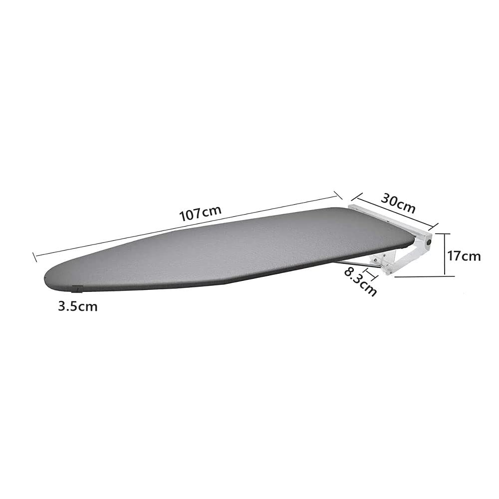 Wall Mounted Folding Ironing Board with Heat Resistant Cover - Professional Home & Hotel Use Space Saving Ironing Solution for Small Apartments & Laundry Rooms