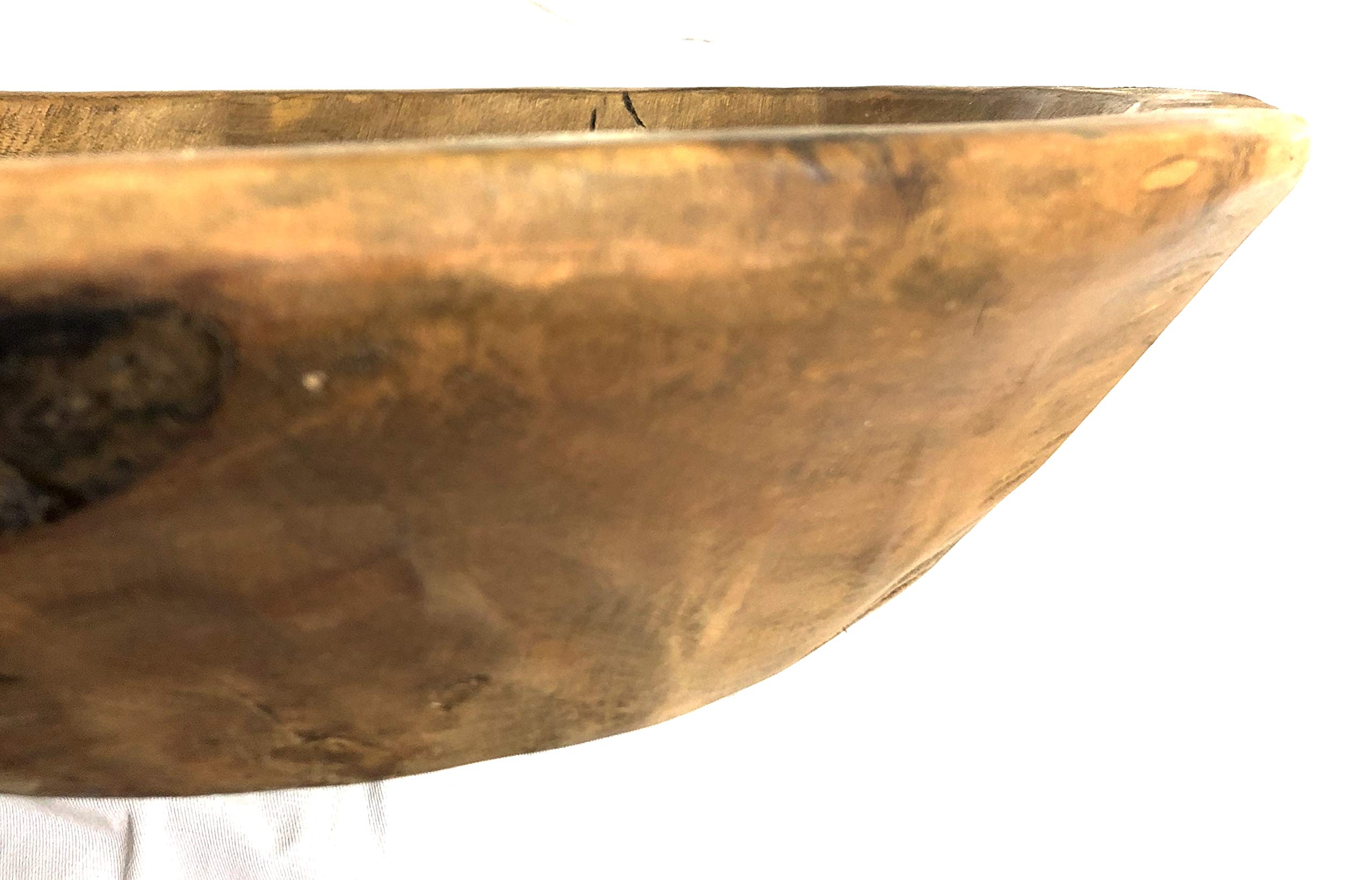 Handmade Round Rustic Wooden Dough Bowl - Natural Wood Batea for Baking, Serving & Home Decor - Perfect for Bread Making, Charcuterie Boards & Farmhouse Style Centerpieces