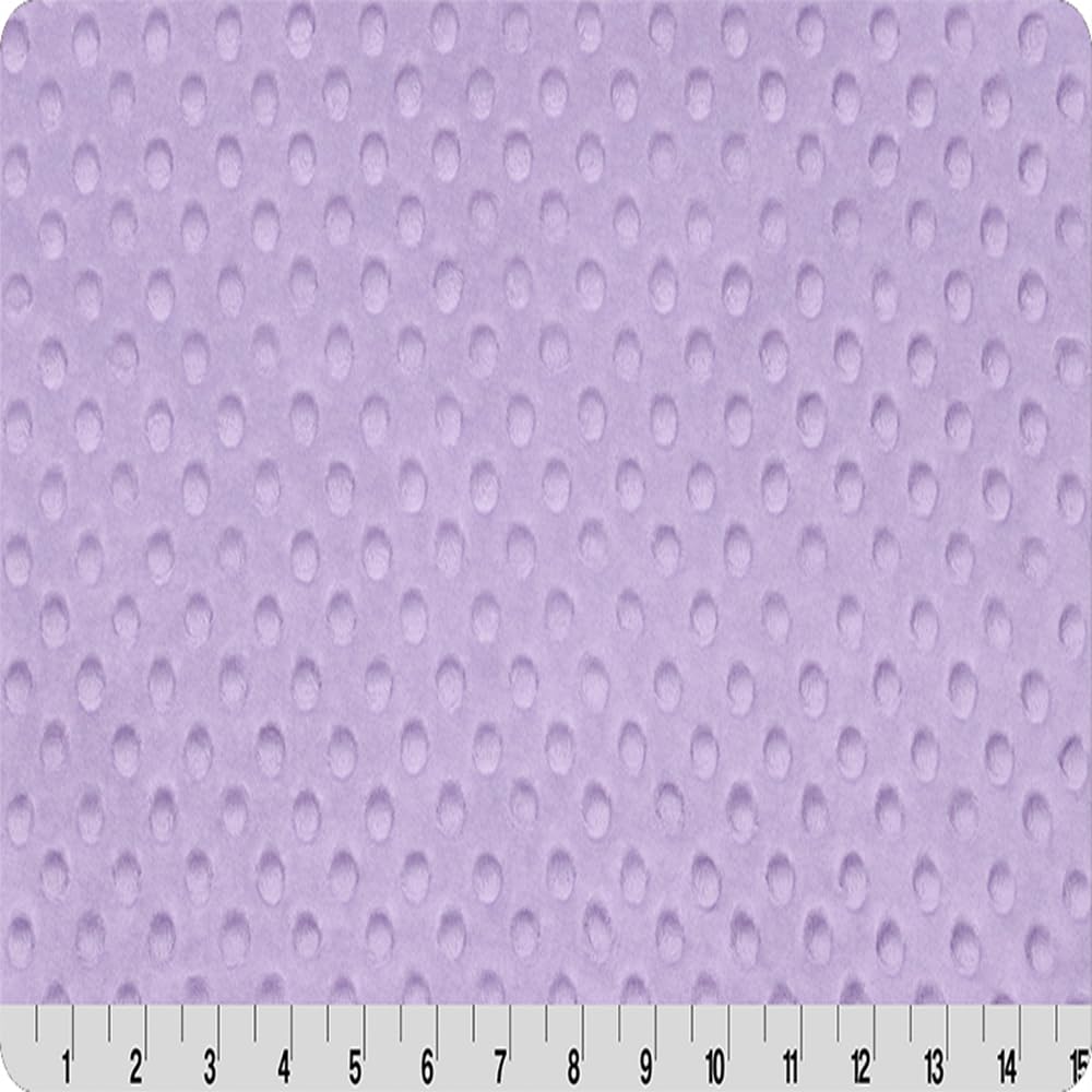 Pico Textiles 10 Yards Bolt - Soft Lavender Minky Dimple Dot Fabric for DIY Blankets, Baby Clothes, Robes & Plush Toys - Premium Quality Fleece Material for Sewing & Crafting Projects - Perfect for Nursery, Home Decor & Gift Making