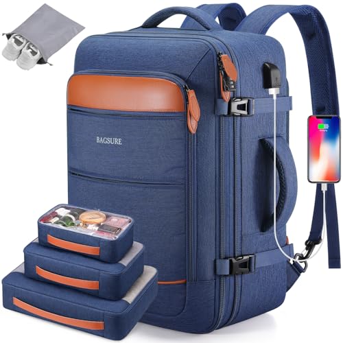 Blue-brown (Backpacks With 4 Packing Cubes)