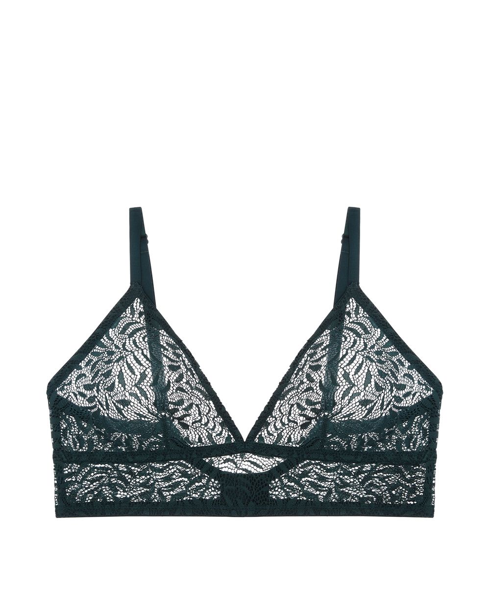 Acacia Soft Triangle Bra - Comfortable Wireless Bralette for Women, Lace Bandeau Bra for Yoga, Lounge & Sleep