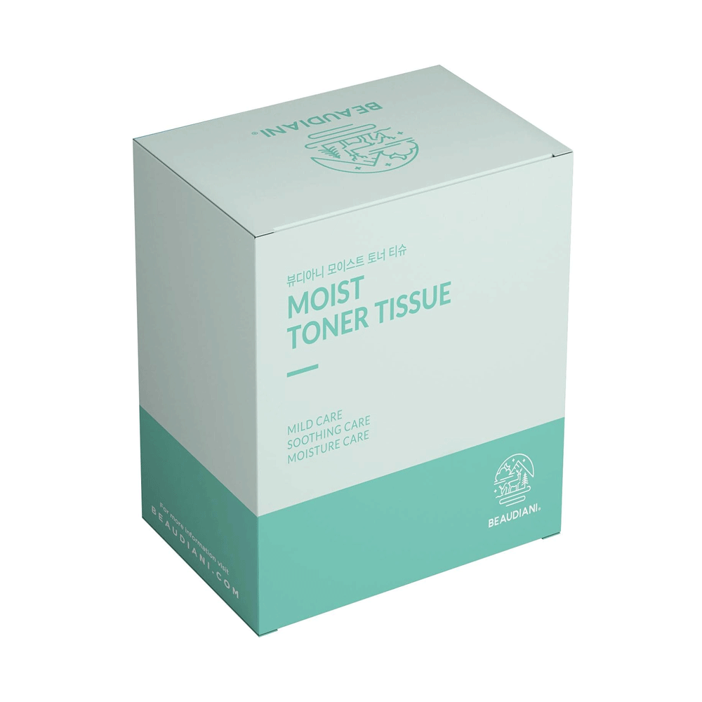 BEAUDIANI Hydrating Moist Toner Facial Tissues - 20 Count | Gentle Exfoliation & Skin Hydration for Daily Skincare Routine