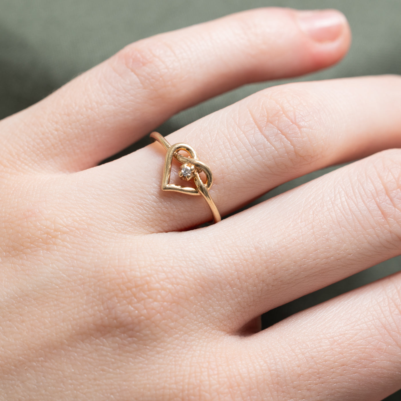 0.01ct Single Stone Diamond Heart Ring - Size 4.5 | Elegant Valentine's Day Gift for Her | Perfect for Anniversaries, Engagements & Romantic Occasions
