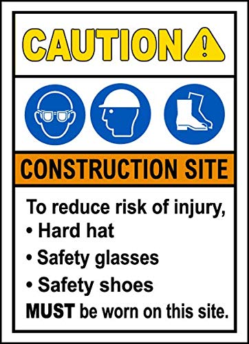 Vinyl Safety & Warning Stickers Bundle - 7-3 Pack (3.5