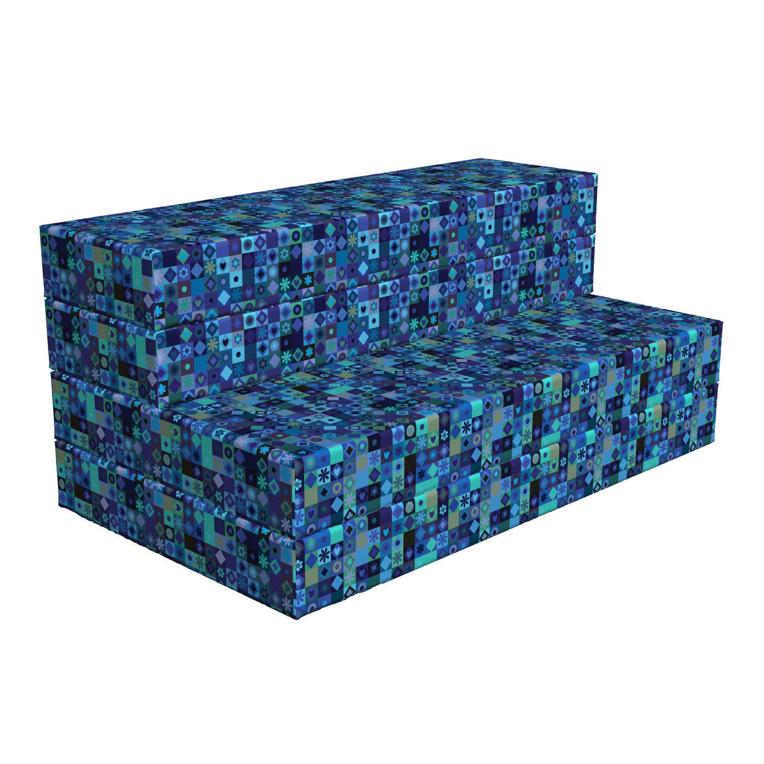 Ambesonne Foldable Mattress - Play Cards Theme Design, 78.7