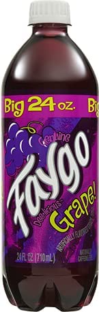 Faygo Grape Soda 24 oz Bottles (12 Pack) - Refreshing Fruity Flavor for Parties, BBQs & Gatherings