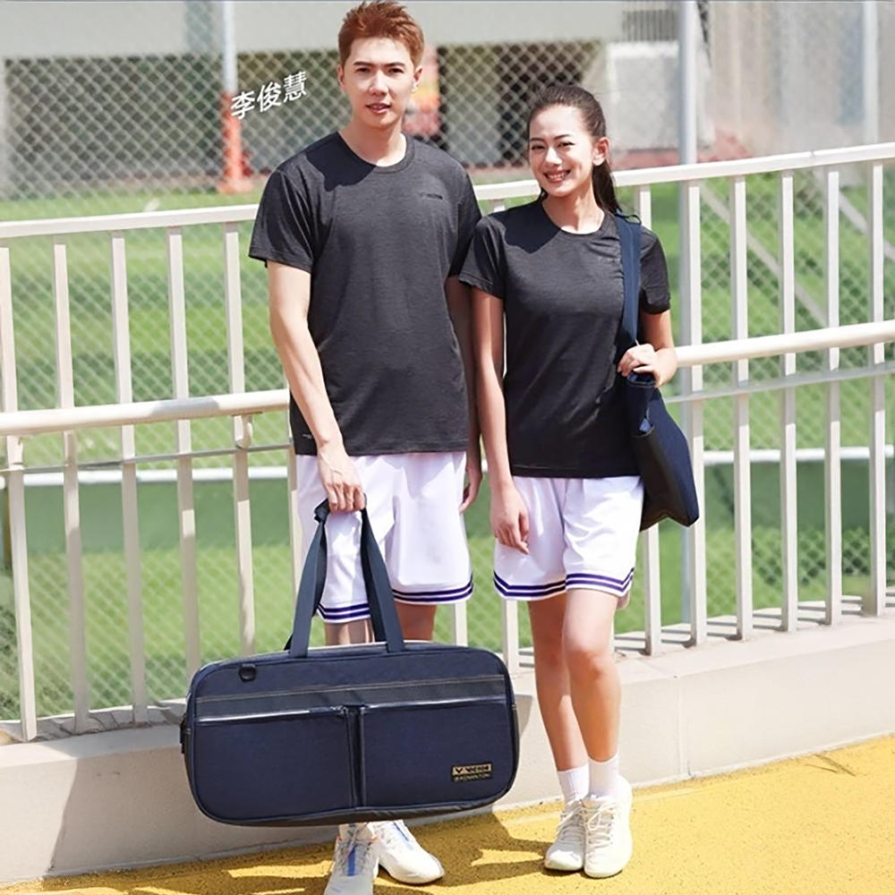 Victor BR5619 Badminton & Tennis Racket Bag - Durable Sports Equipment with Shoulder Strap (Blue/Black) - Perfect for Court Training & Travel Storage