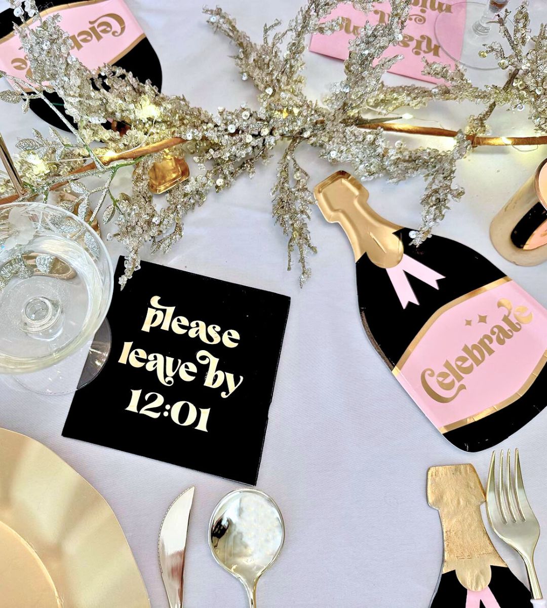 Ultimate New Year's Tablescape Decorations - Elegant Holiday Table Setting for Celebrations & Parties | Perfect for NYE, Christmas & Special Occasions