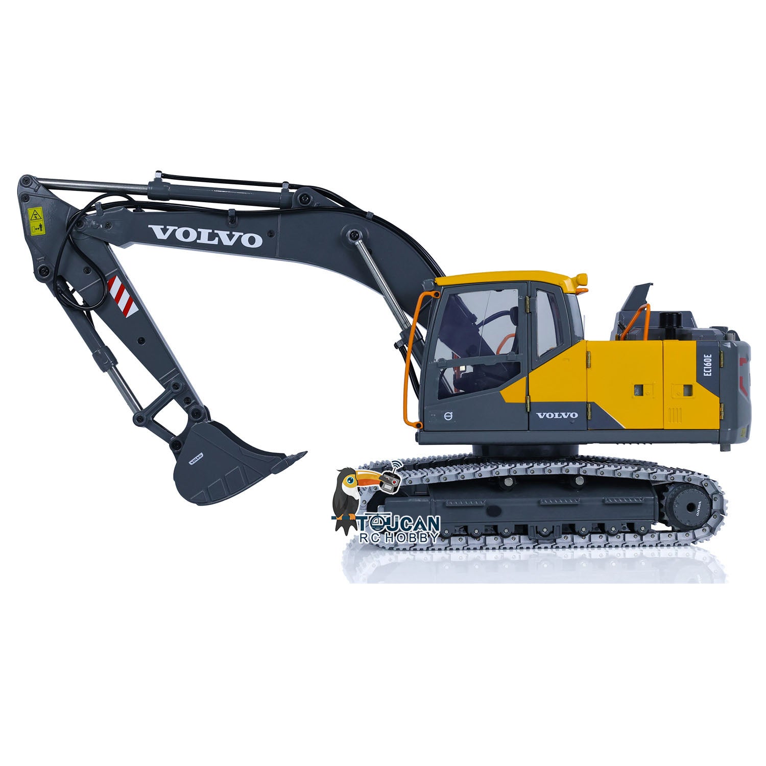 1:14 Scale RC Excavator Toy - Alloy Metal DoubleE E010 EC 160E Remote Control Construction Vehicle | Realistic Engineering Model for Kids & Adults | Outdoor Play, Construction Site Simulation, Birthday Gift for Boys