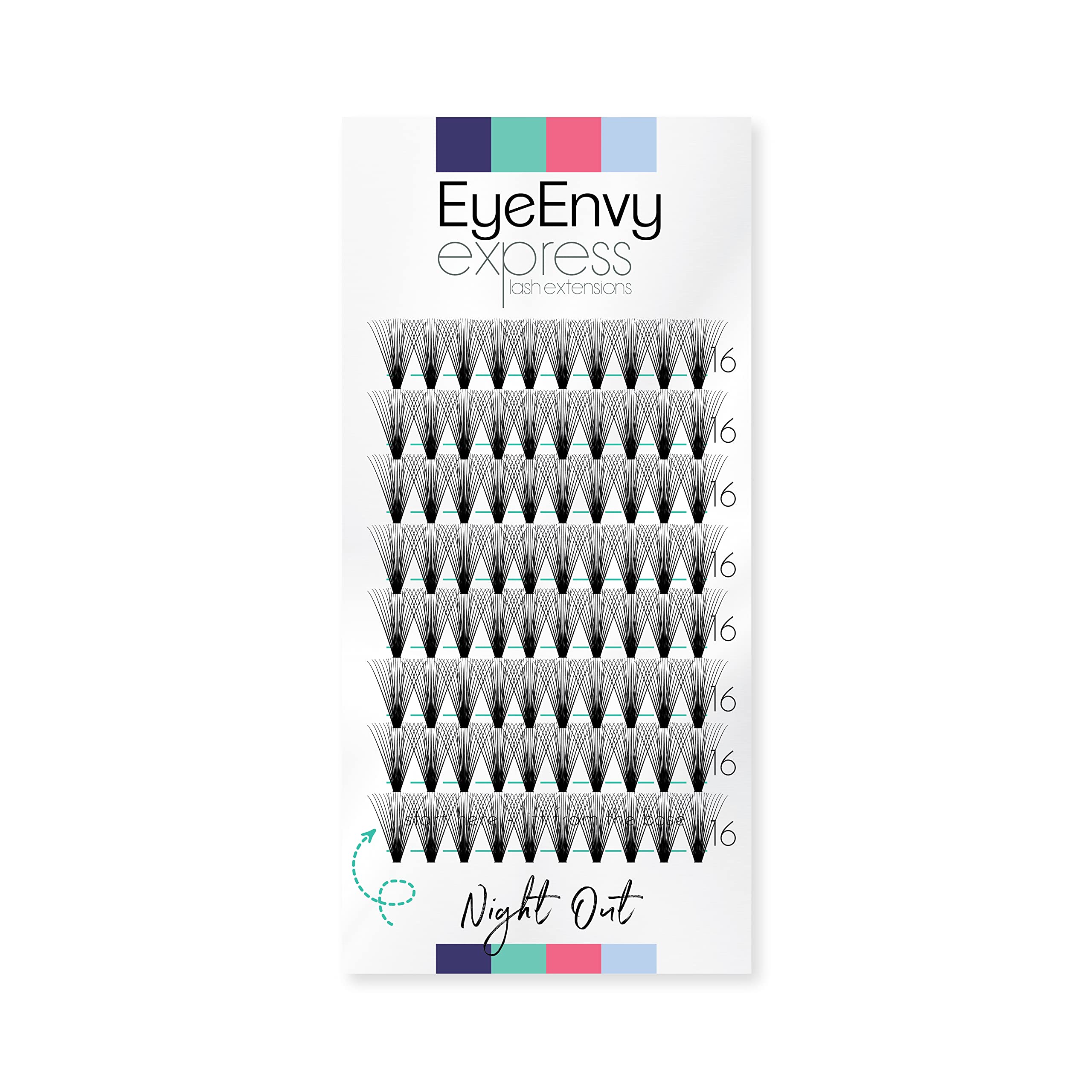 Individual Cluster Lashes - D Curl 16mm Extra Long Faux Mink Eyelash Extensions for Full Volume | Perfect for Night Out, Parties & Special Occasions
