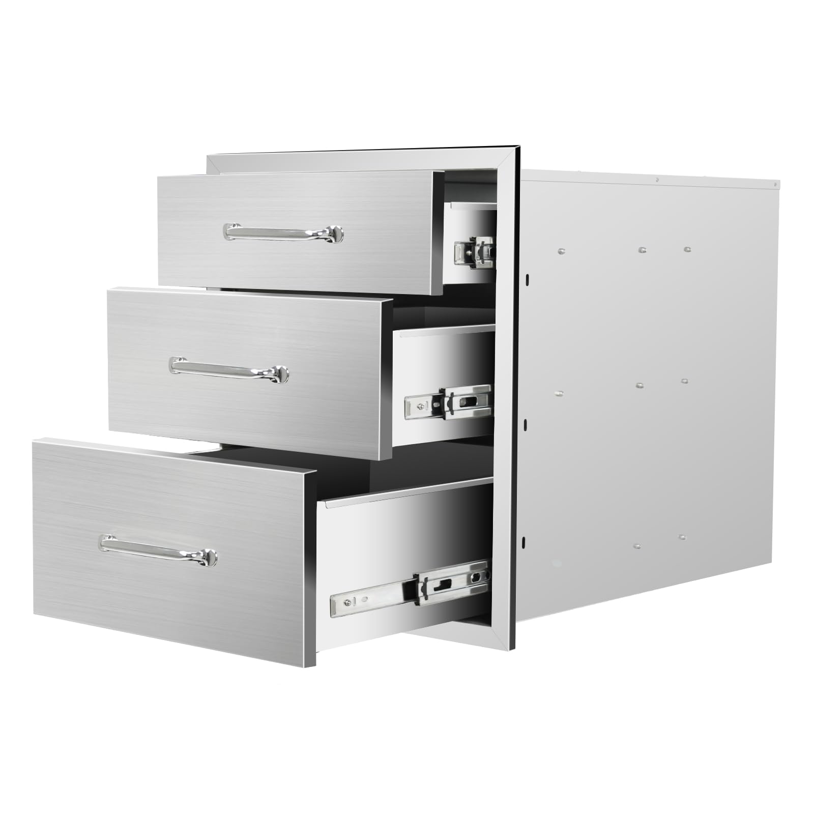 Stainless Steel Triple BBQ Drawers for Outdoor Kitchen - 18