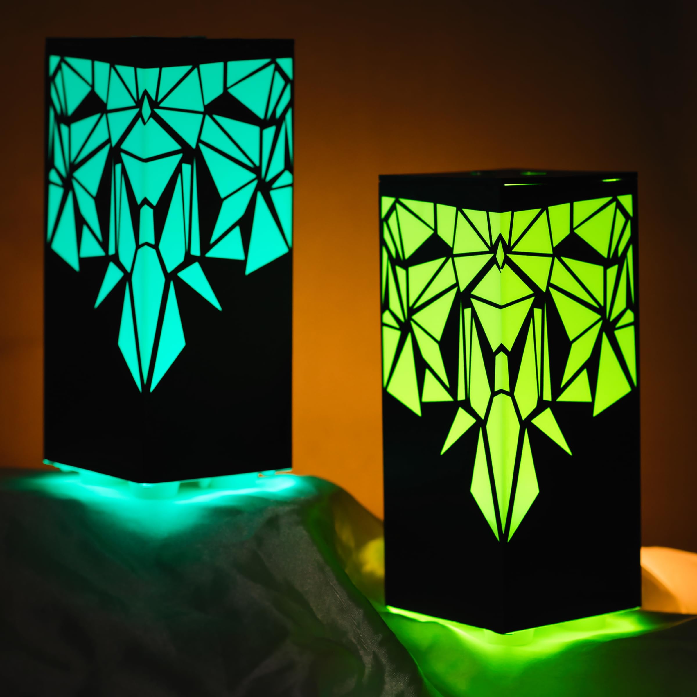 Telepathy® Long Distance Friendship Lamp - Raining Diamonds Design | WiFi Touch-Controlled LED Light for Couples & Families | Perfect Gift for Valentine's Day, Anniversary & Long Distance Relationships | Bedside Night Light for Home Decor (Set of 6)