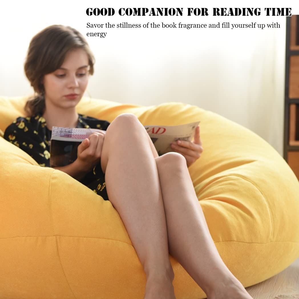 Ultra Soft Giant Faux Fur Bean Bag Chair Cover for Kids, Teens & Adults - No Filler Included - Big Round Fluffy Living Room Furniture for Cozy Lounging, Gaming & Relaxation