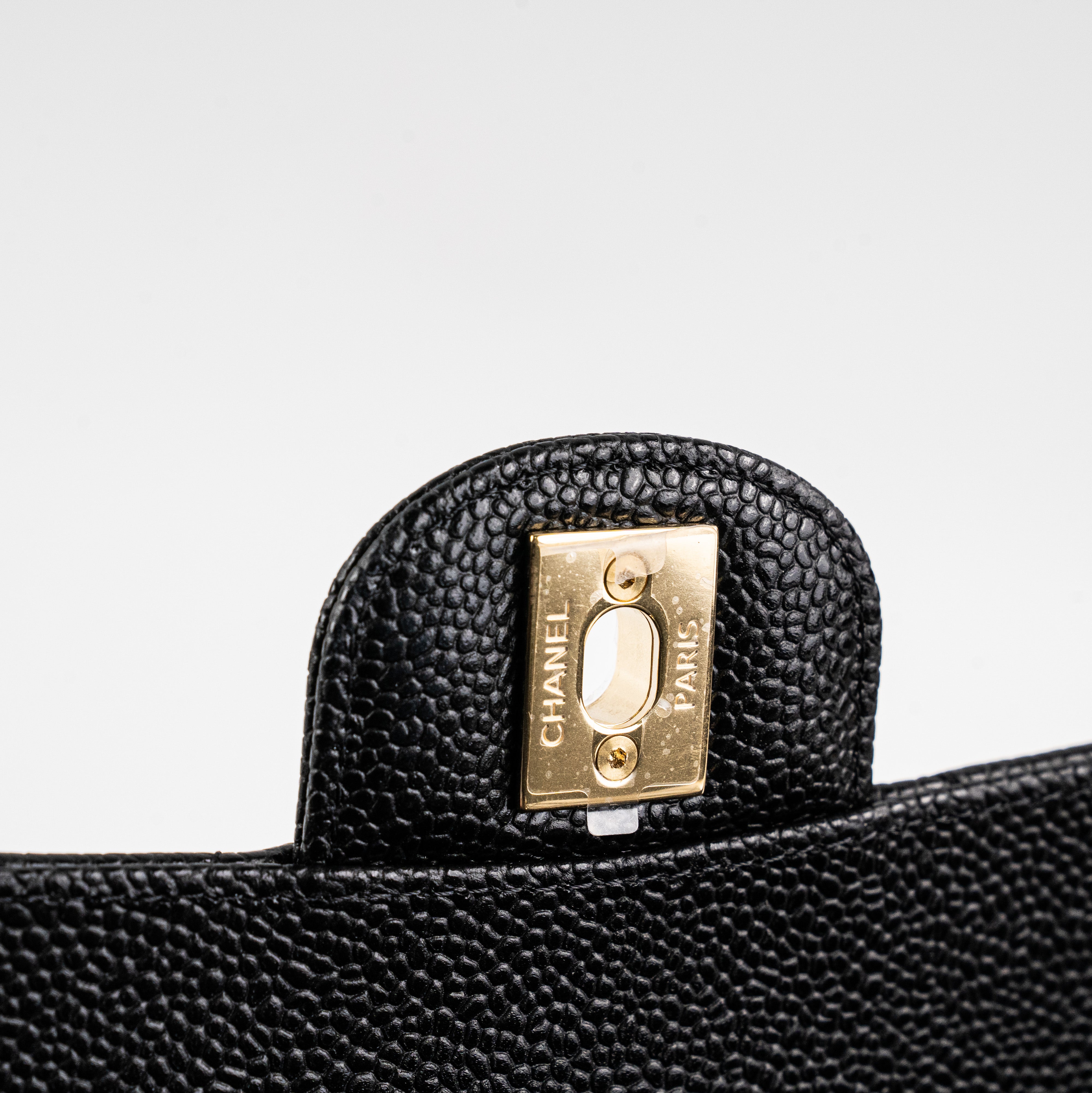 Chanel Caviar Small Double Classic Flap Bag Black with Microchip - Luxury Designer Handbag for Women, Perfect for Parties, Dating and Special Occasions