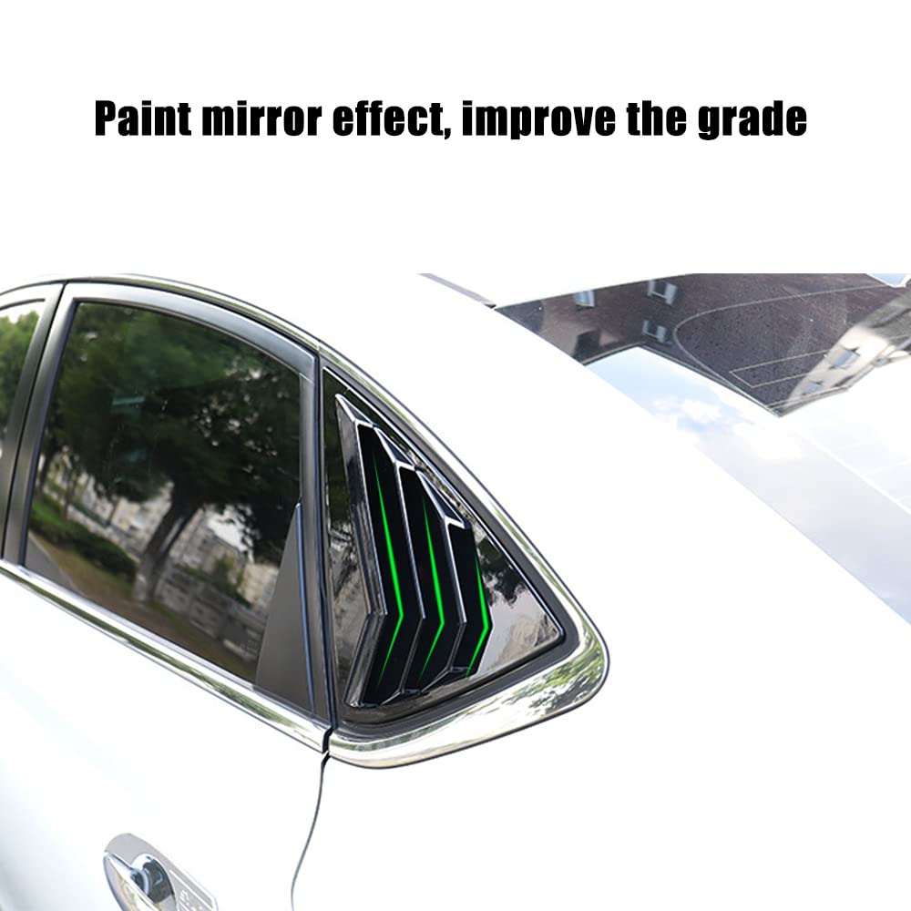 2PCS ABS Glossy Black Sport Style Rear Side Window Louvers for Nissan Sentra 2013-2019 - Vent Scoop Shades Cover Blinds Trim Accessories - Enhances Style & Airflow for Sporty Driving