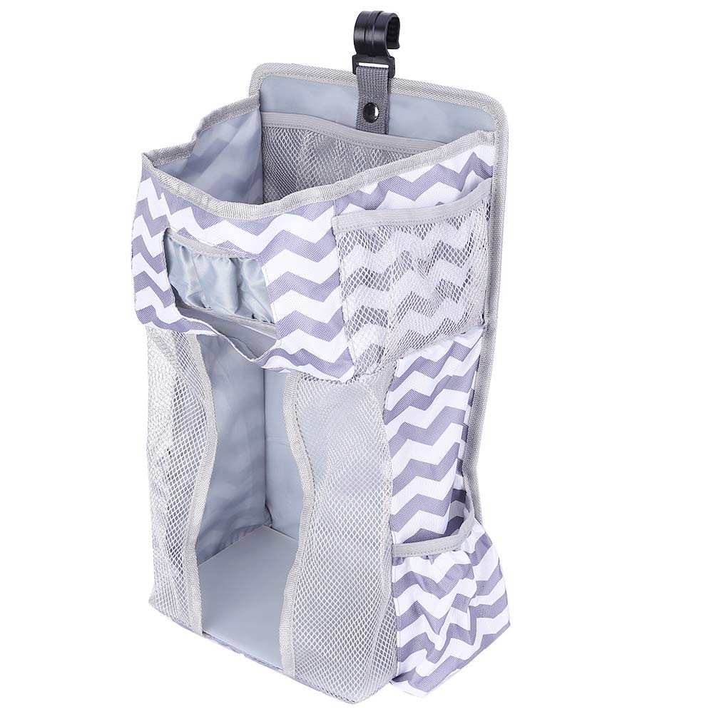 Baby Diaper Crib Organizer - Portable Diaper Caddy with Storage Pockets for Newborn Essentials, Toys & Supplies | Perfect for Nursery, Bedside & On-the-Go Parenting