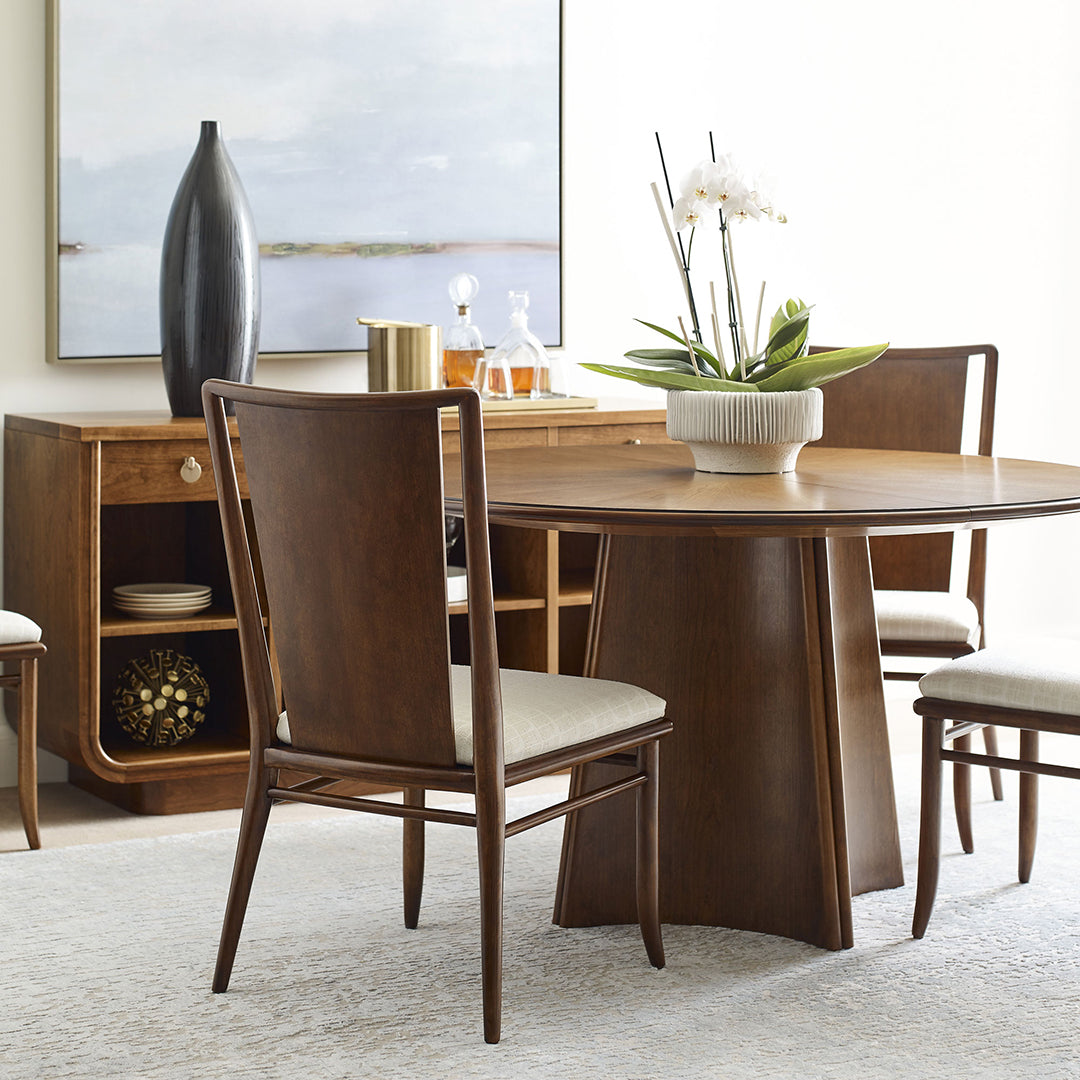 Martine Upholstered Side Chair - Modern Accent Chair for Living Room, Dining Room & Office - Comfortable Fabric Upholstered Seat with Wooden Legs - Perfect for Home Decor, Guest Seating & Workspace