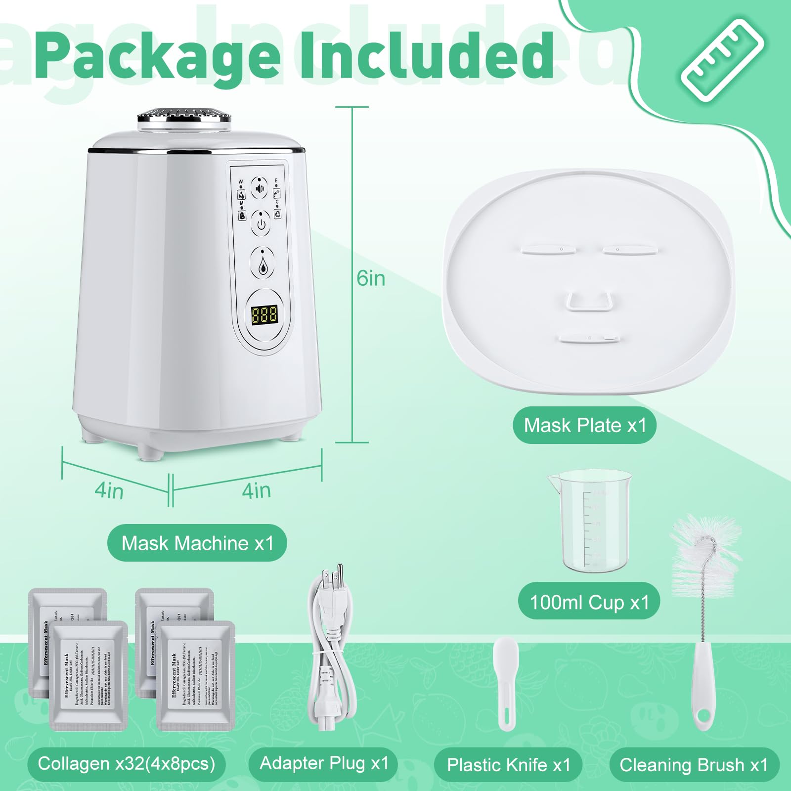 Mini Facial Mask Maker with Collagen Pills - DIY Face Mask Machine for Home Skincare | Portable Face Mask Device for Women & Girls | Perfect for Spa Nights, Self-Care Routines & Beauty Treatments