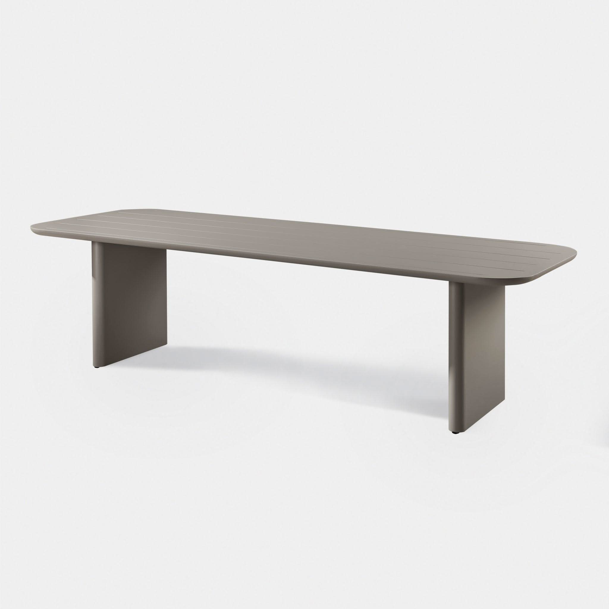 Victoria Aluminum Slatted Dining Table 108