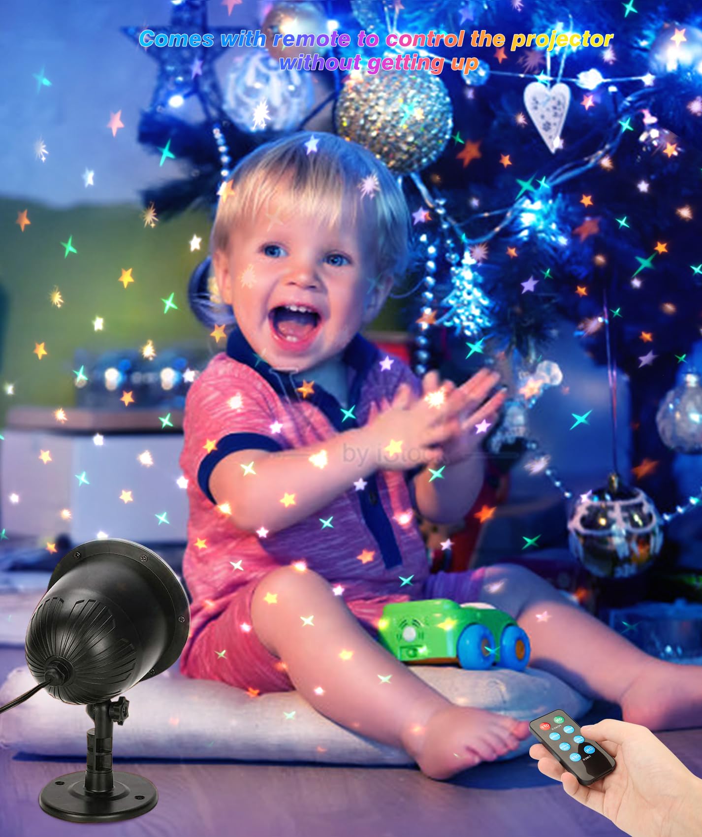 Star Projector Night Light with Remote & Timer - Outdoor Christmas & Holiday LED Light Projector, Waterproof Landscape Lighting for Kids Bedroom, Garden, Wedding & Halloween Decor | Perfect for Nursery, Party, Patio & Seasonal Celebrations