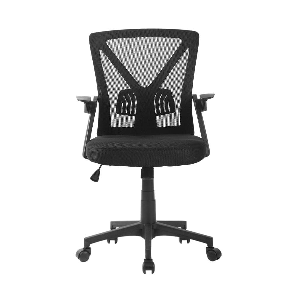 Ergonomic Mesh Office Chair with Mid Back Support - Black - Perfect for Home Office, Gaming & Workspace Comfort