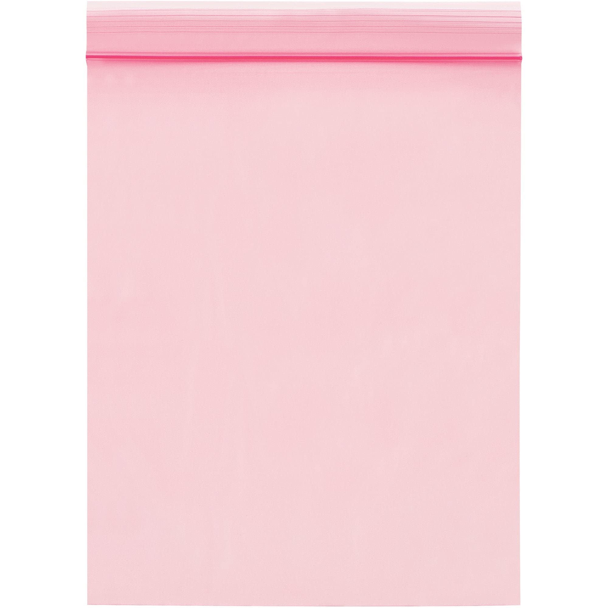 100 Pack 4 Mil Heavy Duty Reclosable Plastic Bags - 3x5 Inches Pink Anti-Static Zipper Sealable Bags for Small Business Packaging | Ideal for Jewelry, Crafts, Electronics & Office Organization