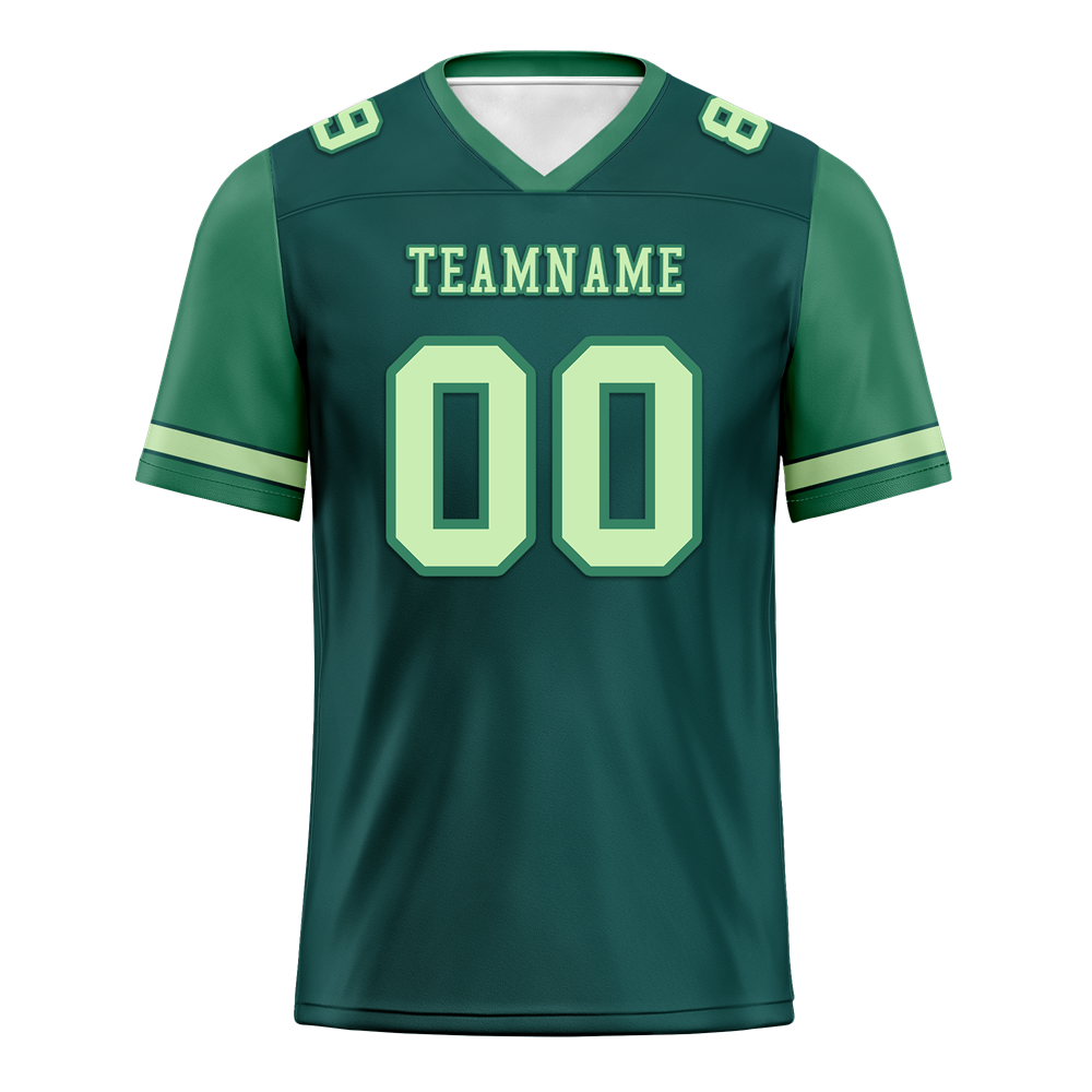 Custom Green & Pink Two-Tone Personalized Authentic Football Jersey FBJ02 - Perfect for Game Day, Team Uniforms, and Sports Fan Gifts